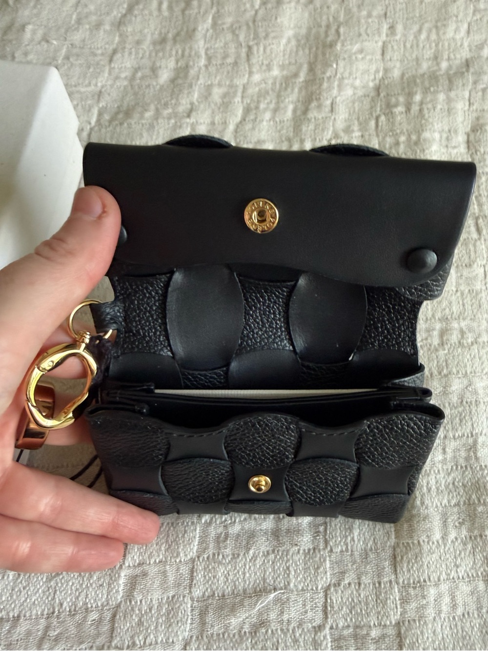 NWT Polène Neiti Card Holder in Black Leather - Picture 3 of 7